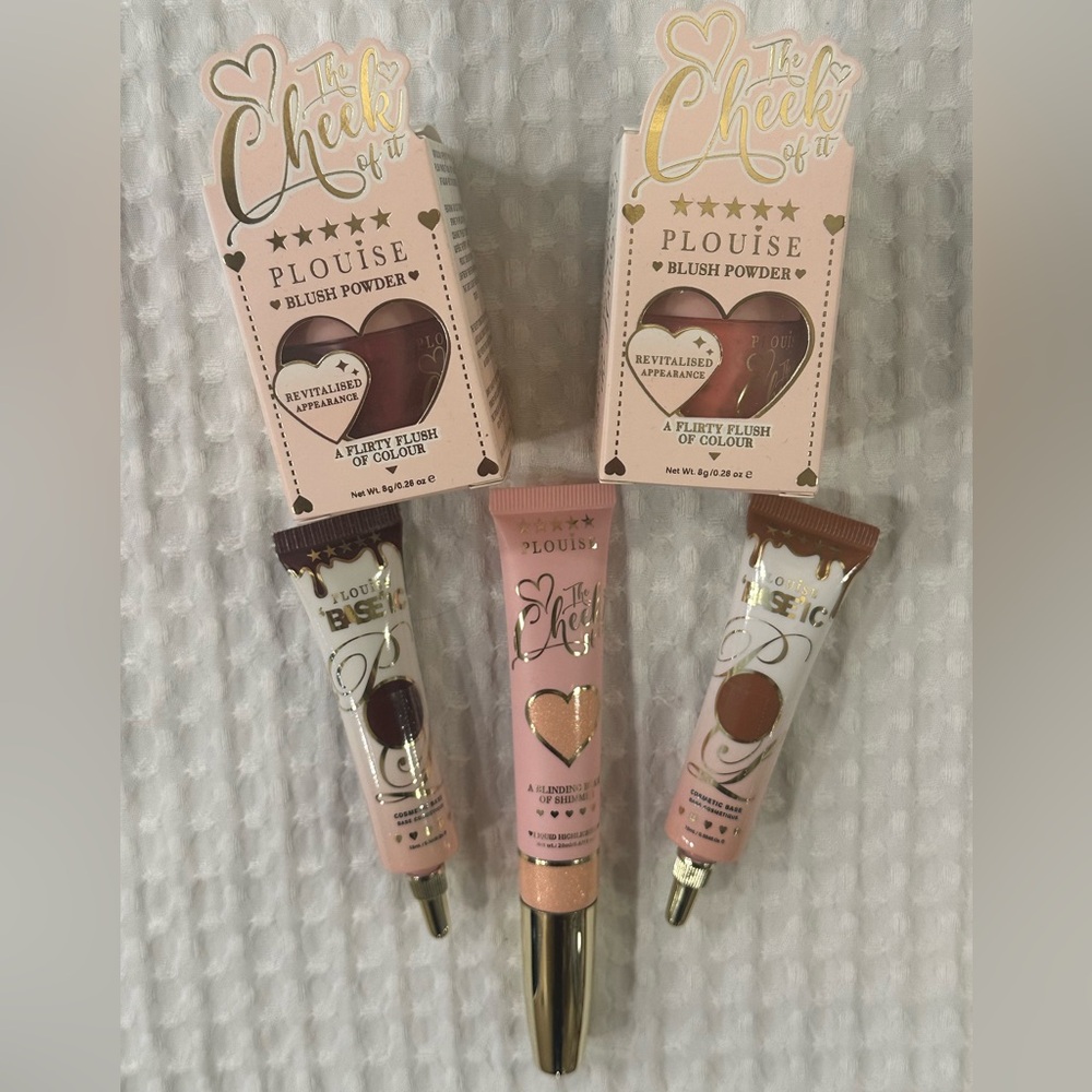 New & Sealed Lot of 5 P Louise Makeup~Highlighter/Blush/Base~Assorted Shades